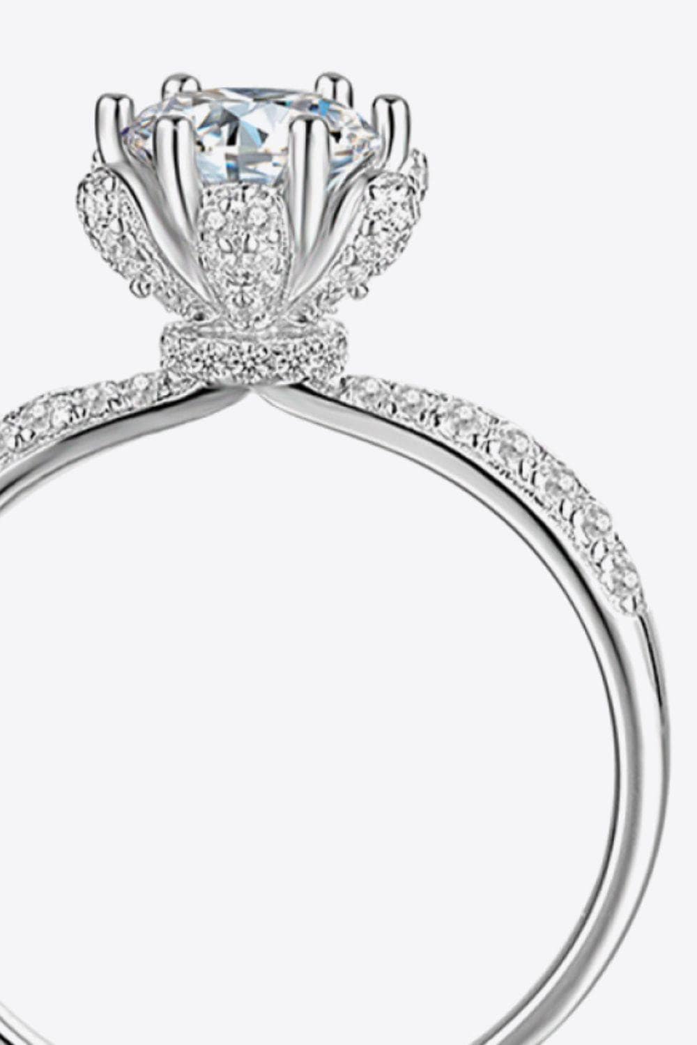 1 Carat Moissanite 6-Prong Ring - Trendsi