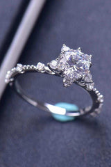 1 Carat Moissanite 6-Prong Ring - Trendsi - Flyclothing LLC