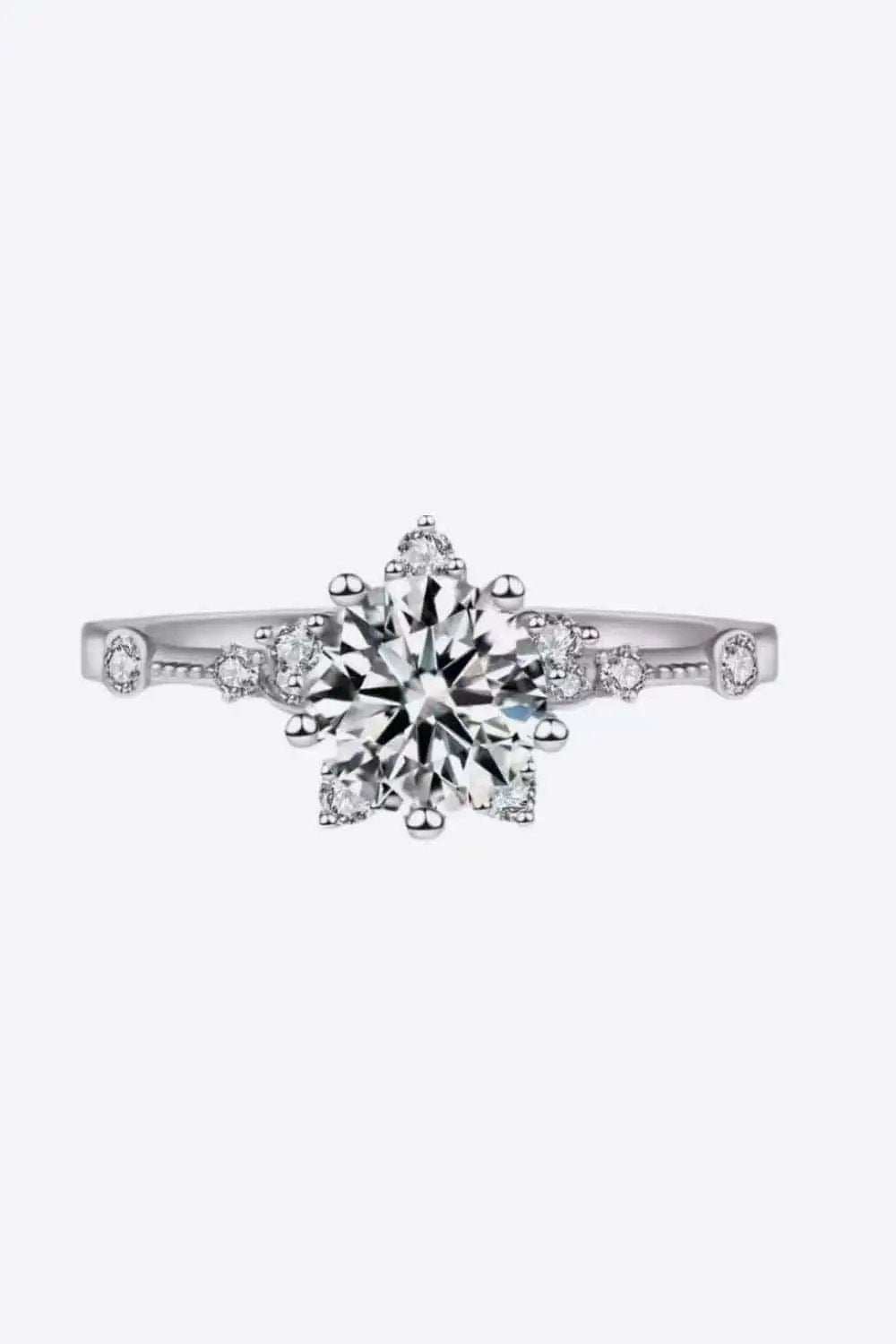 1 Carat Moissanite 6-Prong Ring - Trendsi - Flyclothing LLC