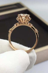 1 Carat Moissanite 6-Prong Ring - Trendsi - Flyclothing LLC