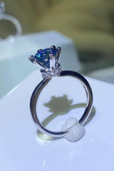 1 Carat Moissanite 6-Prong Solitaire Ring - Trendsi