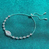 1 Carat Moissanite 925 Sterling Silver Bracelet - Trendsi - Flyclothing LLC
