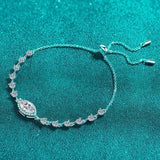 1 Carat Moissanite 925 Sterling Silver Bracelet - Trendsi