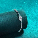 1 Carat Moissanite 925 Sterling Silver Bracelet - Trendsi - Flyclothing LLC