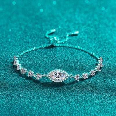 1 Carat Moissanite 925 Sterling Silver Bracelet - Trendsi - Flyclothing LLC