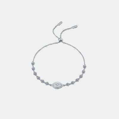 1 Carat Moissanite 925 Sterling Silver Bracelet - Trendsi - Flyclothing LLC