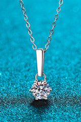 1 Carat Moissanite 925 Sterling Silver Chain-Link Necklace - Trendsi