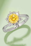 1 Carat Moissanite 925 Sterling Silver Cluster Ring - Trendsi - Flyclothing LLC