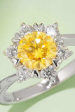 1 Carat Moissanite 925 Sterling Silver Cluster Ring - Trendsi - Flyclothing LLC