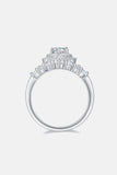 1 Carat Moissanite 925 Sterling Silver Crown Ring - Trendsi