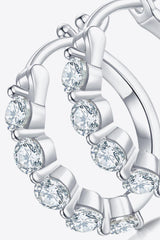 1 Carat Moissanite 925 Sterling Silver Earrings - Trendsi