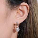 1 Carat Moissanite 925 Sterling Silver Earrings - Trendsi - Flyclothing LLC