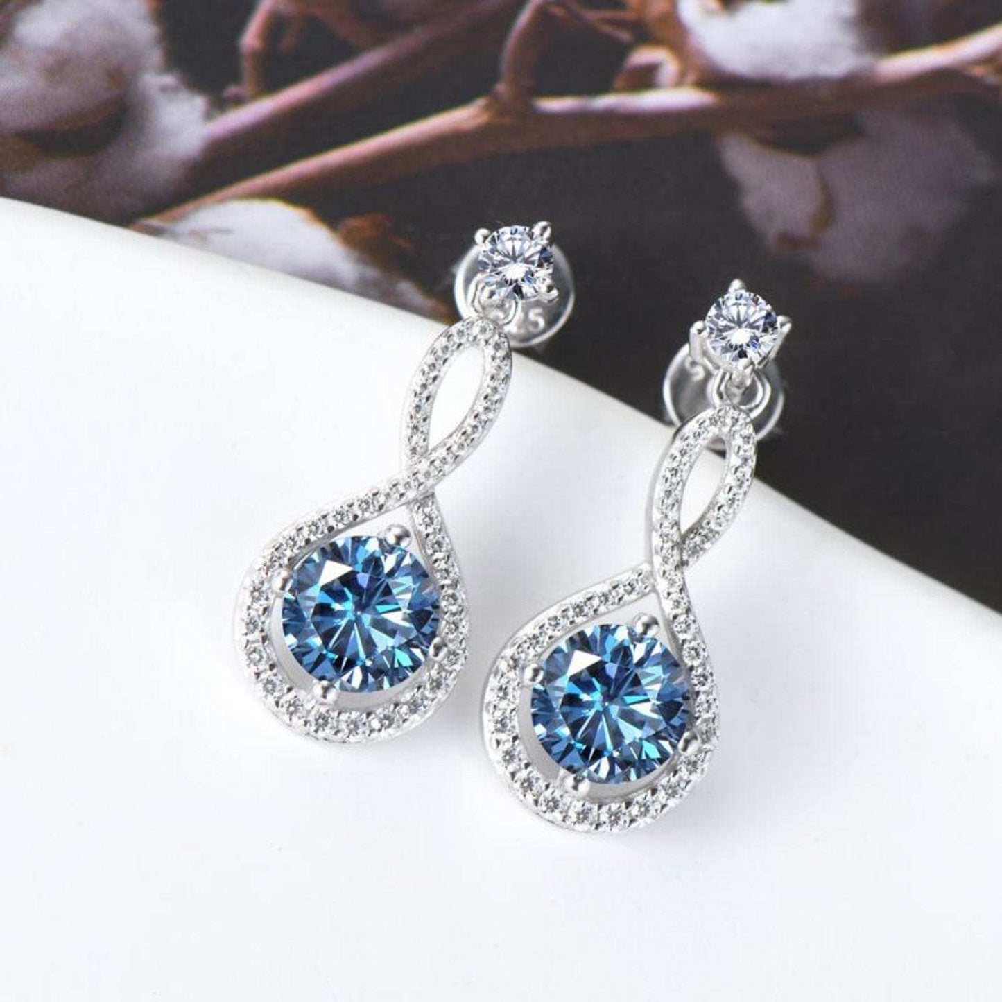 1 Carat Moissanite 925 Sterling Silver Earrings - Trendsi - Flyclothing LLC