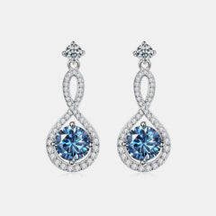 1 Carat Moissanite 925 Sterling Silver Earrings - Trendsi