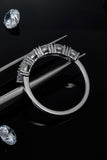 1 Carat Moissanite 925 Sterling Silver Half-Eternity Ring - Trendsi