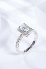 1 Carat Moissanite 925 Sterling Silver Halo Ring - Trendsi - Flyclothing LLC