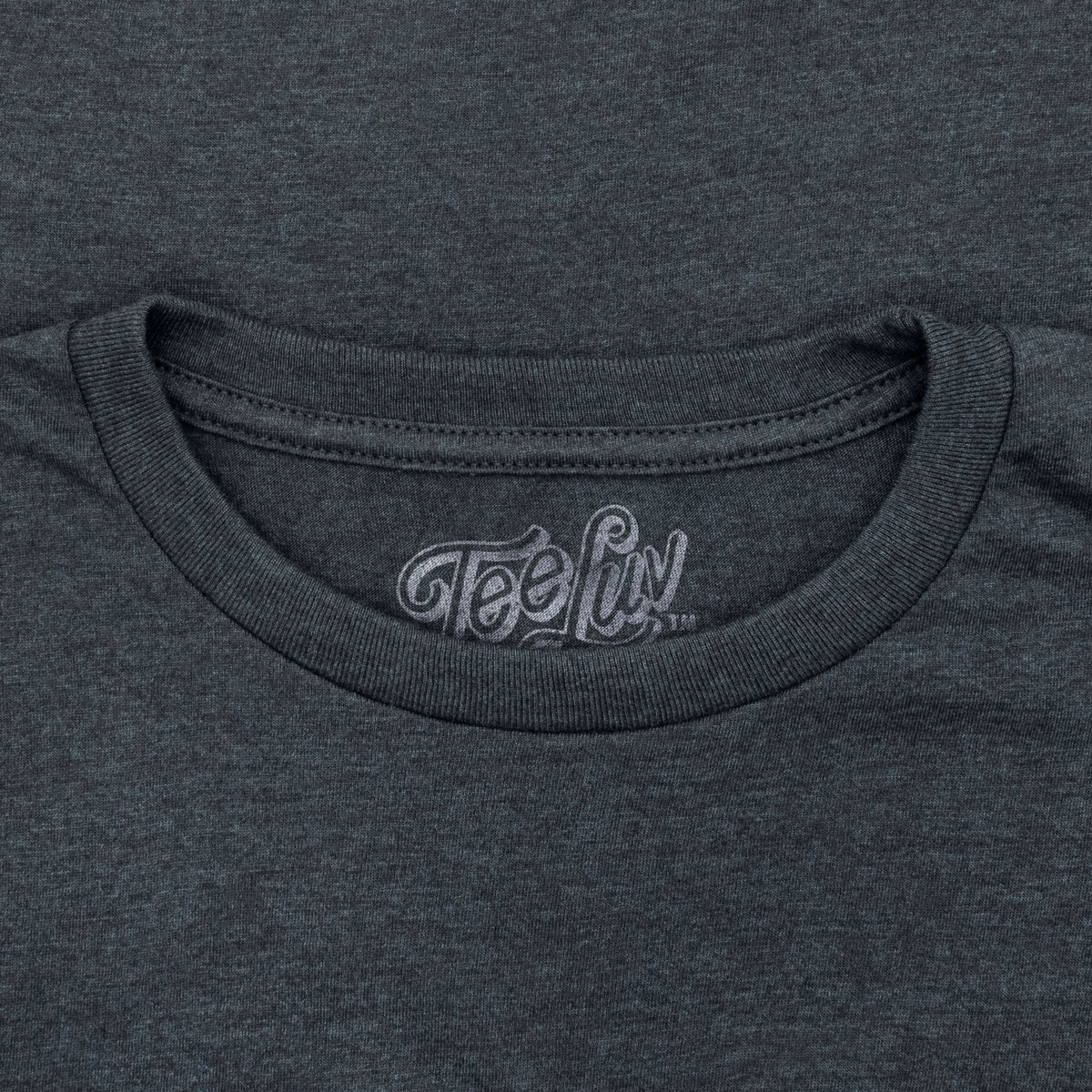 Miller Lite Beer Logo Front and Back Print T-Shirt - Denim Black Heather