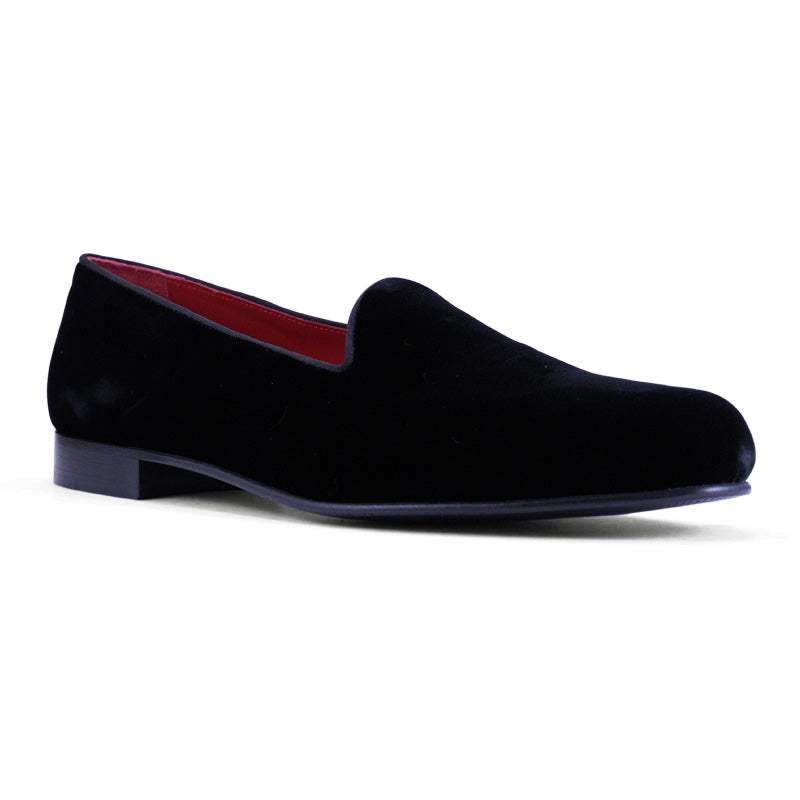 10-102-BLK VELVET TUX Shoe, Black - Zelli Italia - Flyclothing LLC
