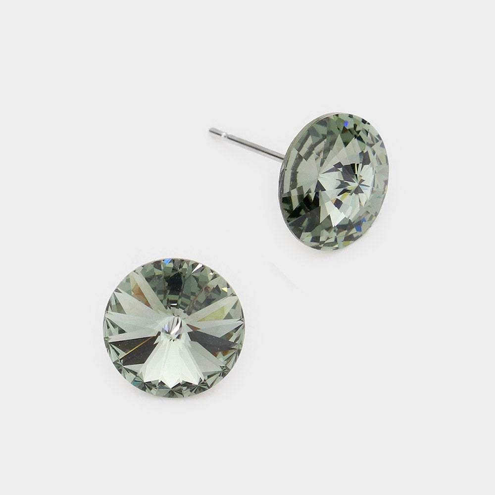 10 mm Round Crystal Stud Earrings - Madeline Love - Flyclothing LLC