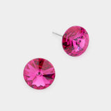 10 mm Round Crystal Stud Earrings - Madeline Love - Flyclothing LLC