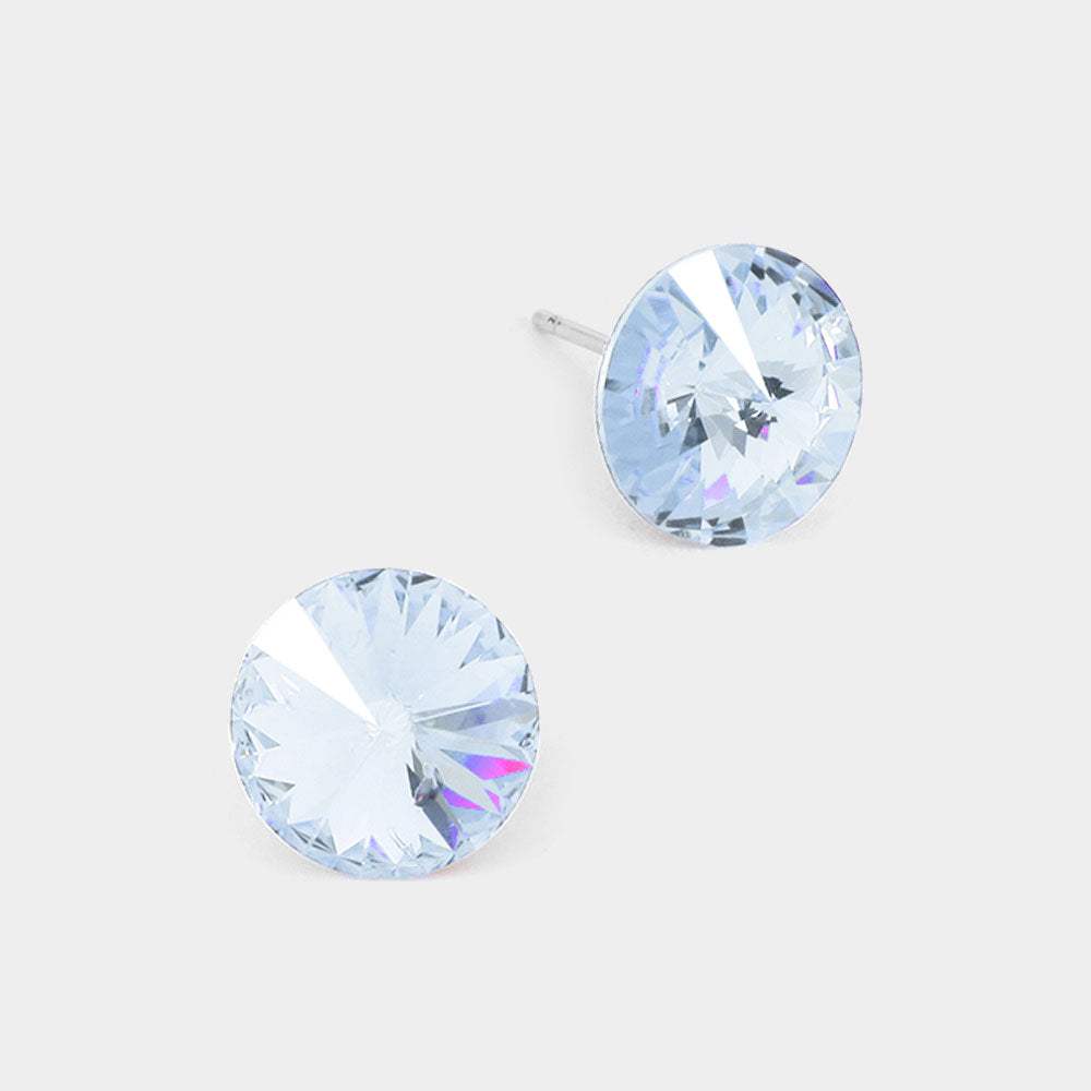 10 mm Round Crystal Stud Earrings - Madeline Love - Flyclothing LLC