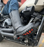 Harness - Mens Motorcycle Biker Leather Boots - Unik Just for Bikers - Flyclothing LLC