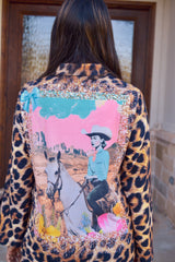 Baha Ranch Retro Pop Western Leopard Pajamas Set - Baha Ranch Western Wear - Flyclothing LLC