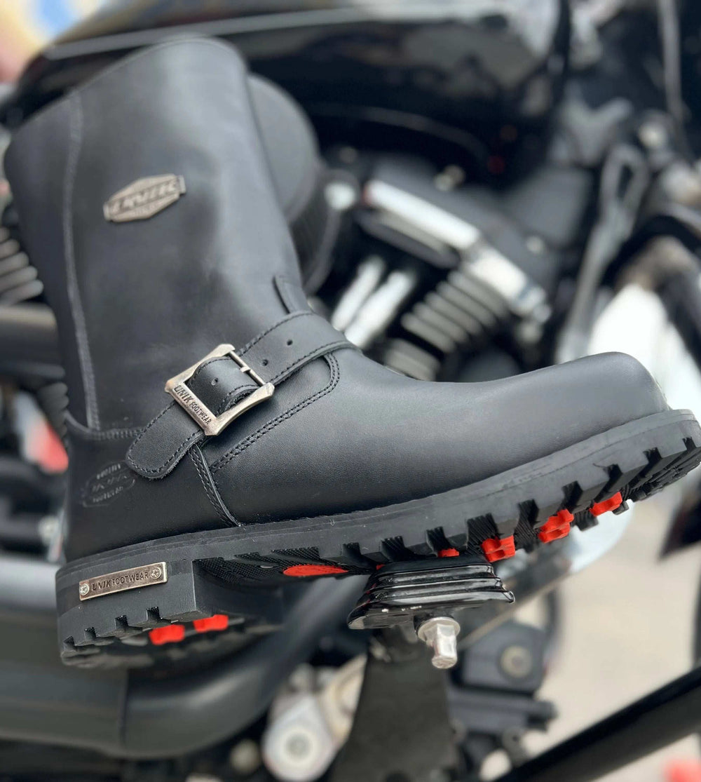 Engineer - Mens Motorcycle Biker Leather Boots - Unik Just for Bikers - Flyclothing LLC