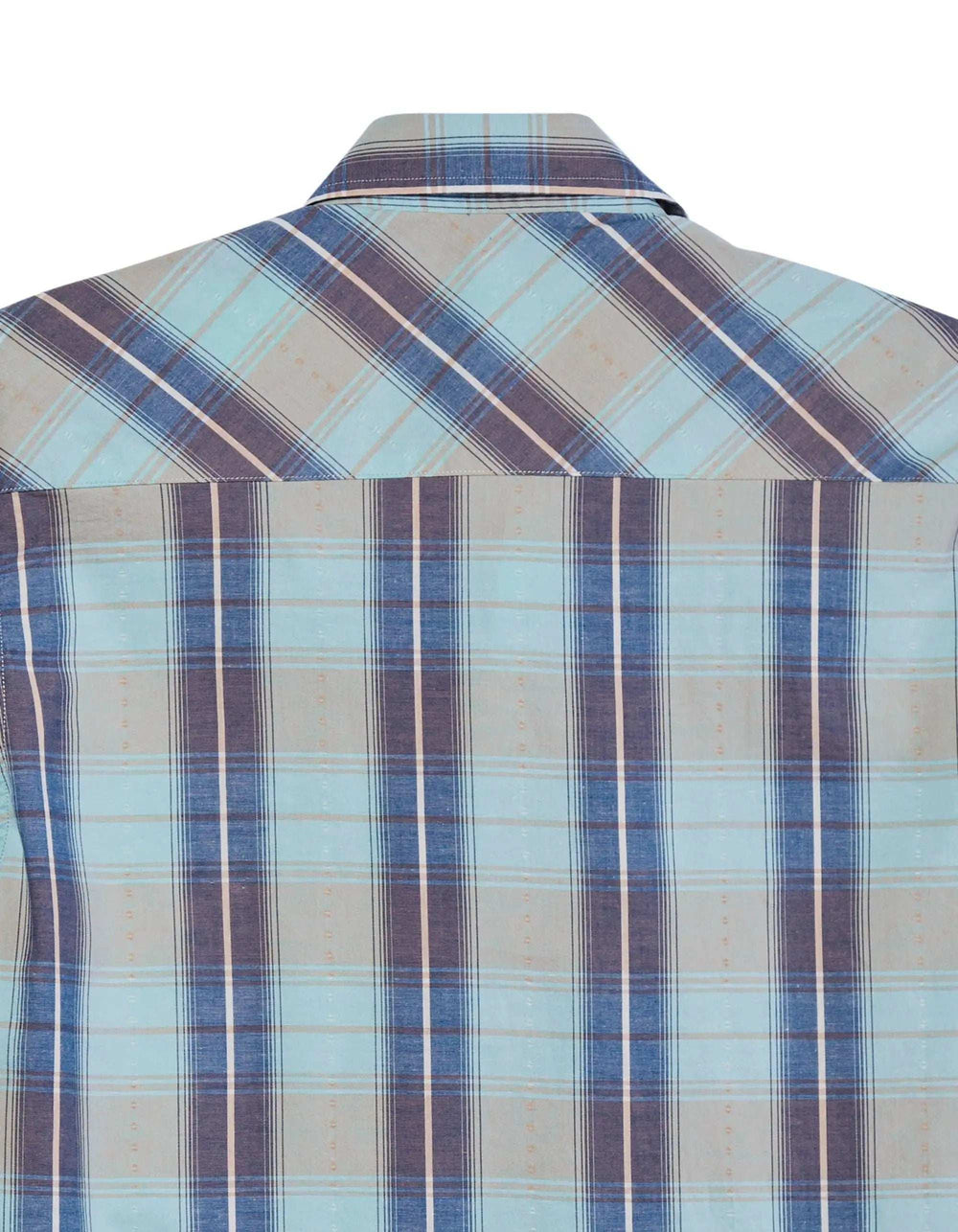 Tin Haul Mens Long Sleeve Snap Vintage Dobby Plaid Western Shirt - TIN HAUL - Flyclothing LLC