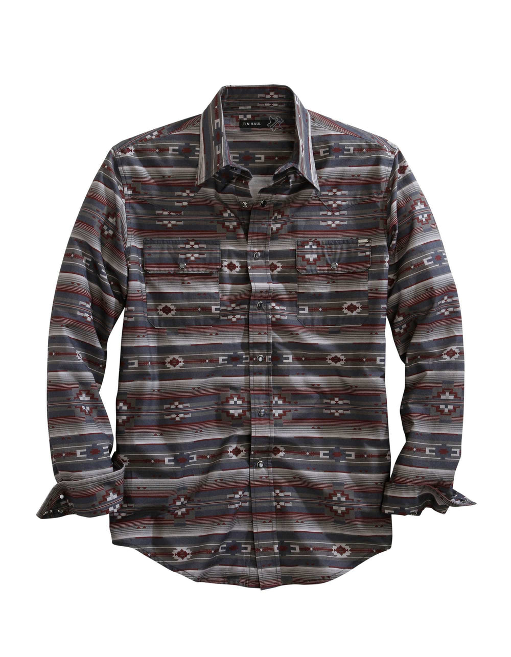 Tin Haul Mens Long Sleeve Snap Aztec Serape Western Shirt - Tin Haul - Flyclothing LLC