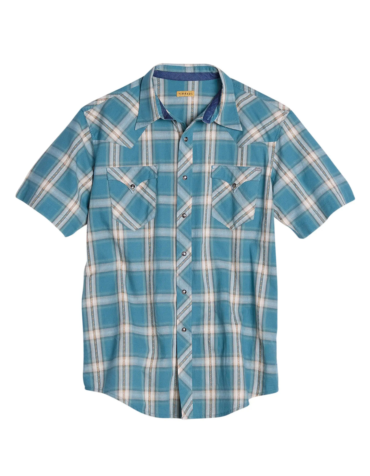 Mens Short Sleeve Snap Windowpane Dobby Western Shirt – Flyclothing LLC