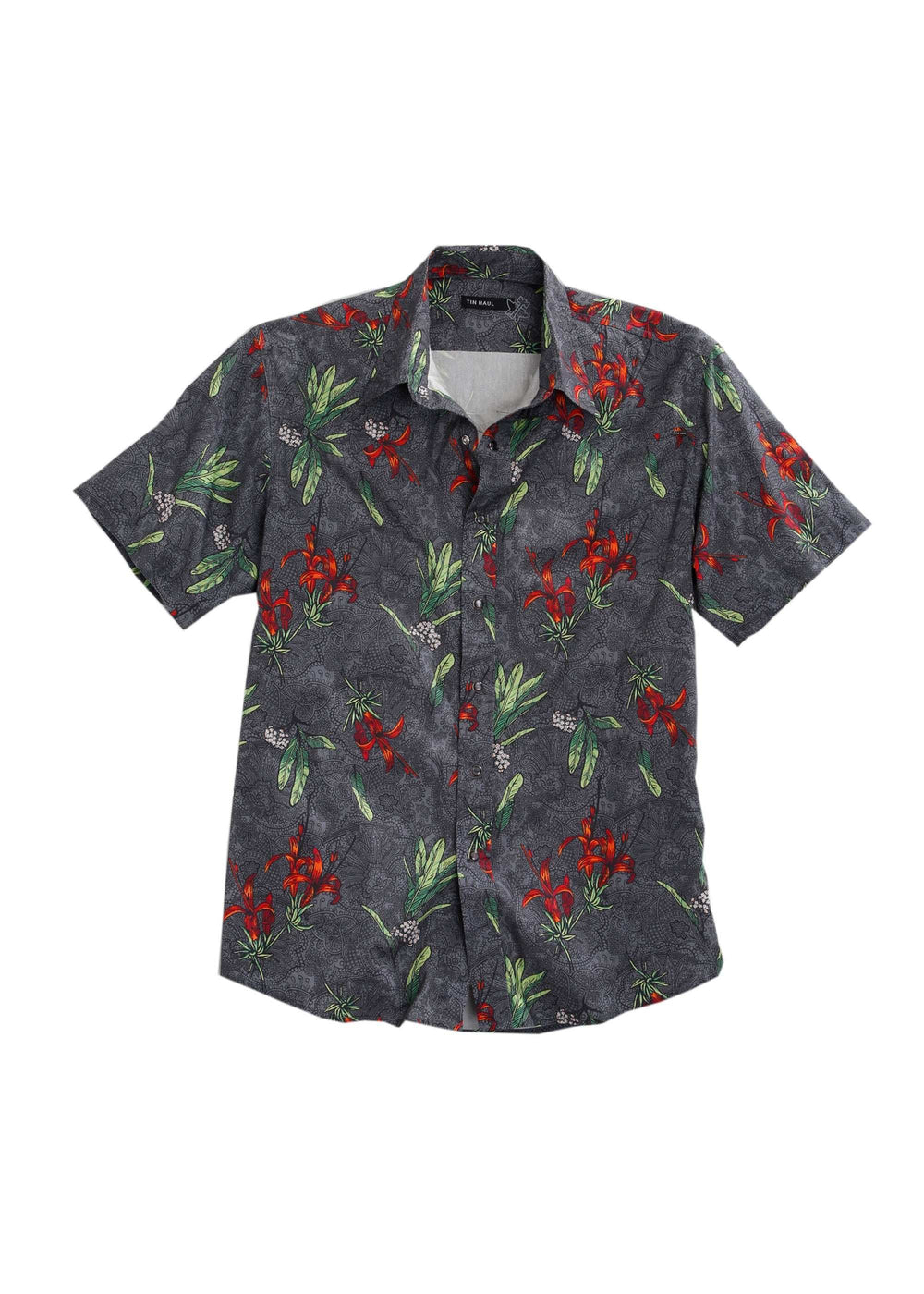 Tin Haul Mens Tropical Print Short Sleeve Western Snap Shirt - Tin Haul - Flyclothing LLC