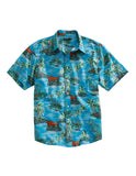 Tin Haul Mens Short Sleeve Snap Vintage Hawaiian Print Western Shirt - Tin Haul - Flyclothing LLC