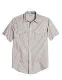 Mens Short Sleeve Snap Hierographics Print Western Shirt
