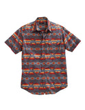 Tin Haul Mens Short Sleeve Snap Fire Aztec Western Shirt - Tin Haul - Flyclothing LLC