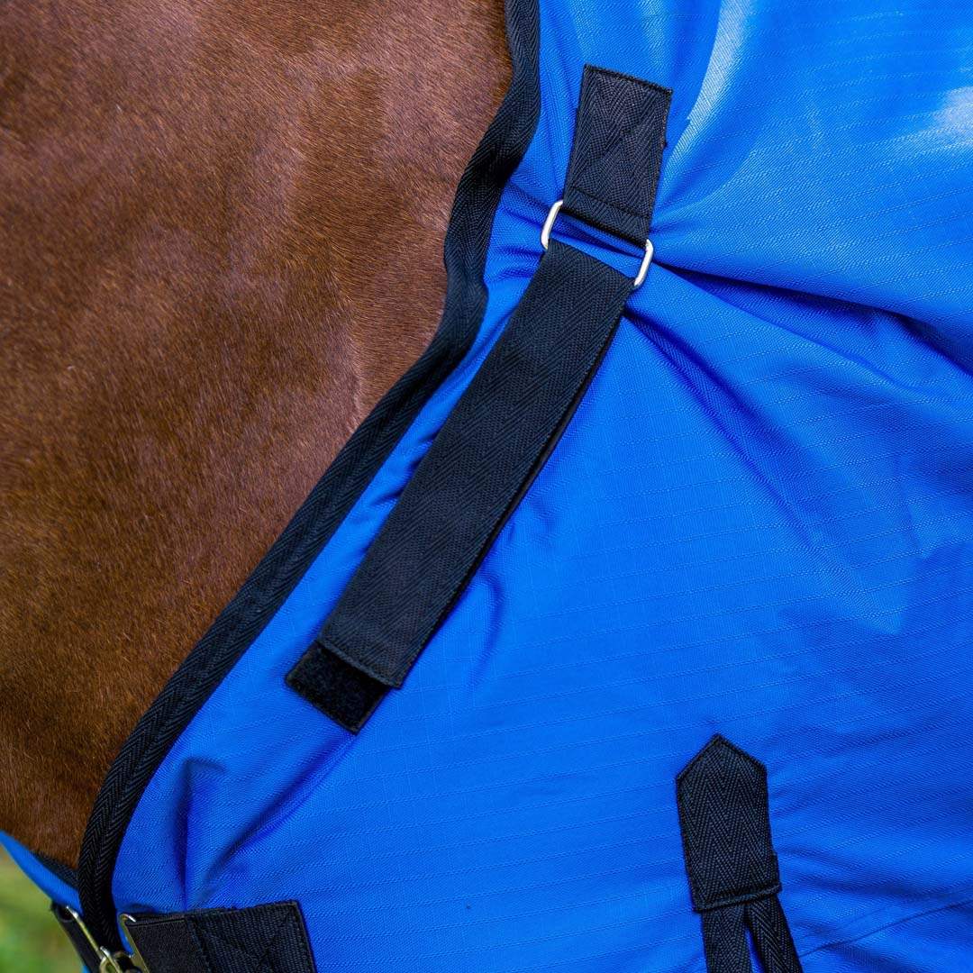 TuffRider Comfy-Fit Medium Weight Standard Neck Ripstop Turnout Blanket w/ Adjustable Neck Opening- 1200D, 200 GSM - Breeches.com - Flyclothing LLC