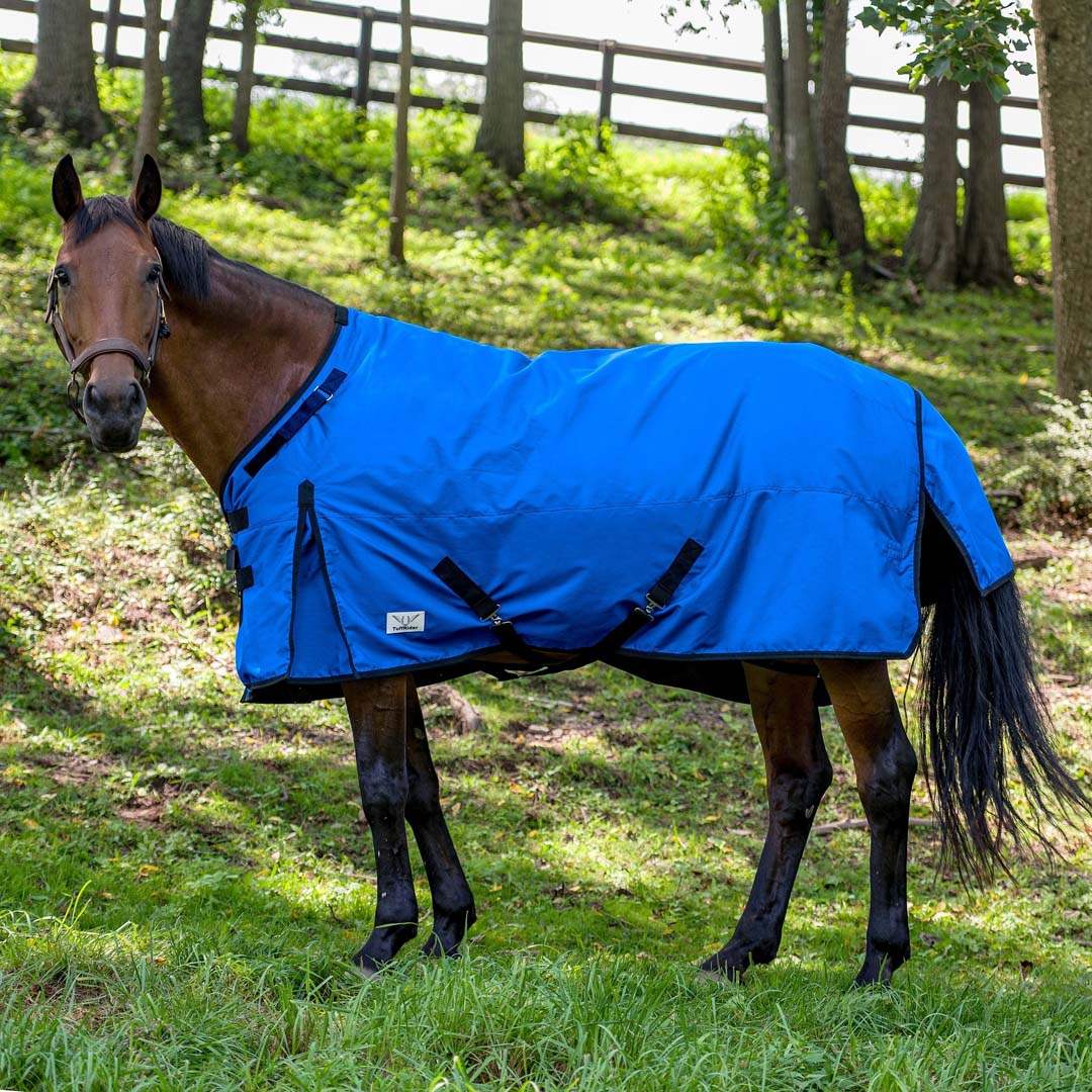 TuffRider Comfy-Fit Medium Weight Standard Neck Ripstop Turnout Blanket w/ Adjustable Neck Opening- 1200D, 200 GSM - Breeches.com - Flyclothing LLC
