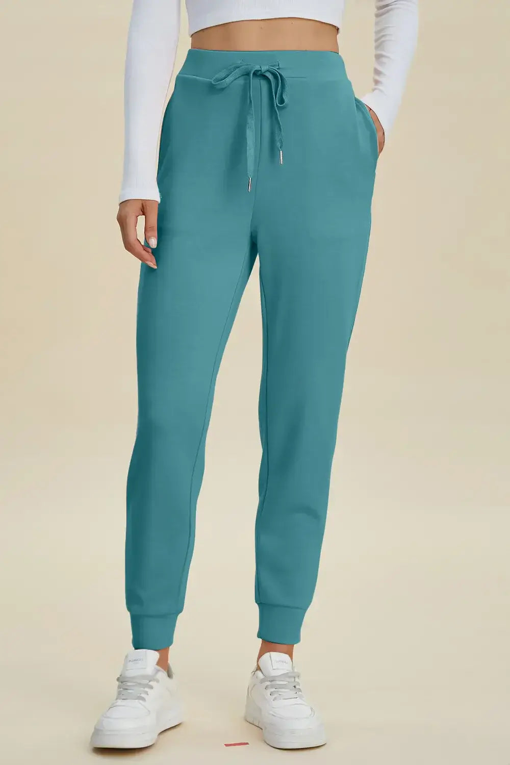 Basic Bae Full Size Air Scuba Drawstring High Waist Joggers - ShopBasicbae - Flyclothing LLC
