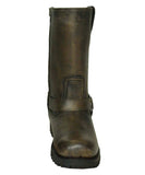 Brown Harness - Mens Motorcycle Biker Leather Boots - Unik Just for Bikers - Flyclothing LLC