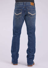 Tin Haul Mens 2 Tone Embroidered "v" Back Pocket Button Jeans - Tin Haul - Flyclothing LLC