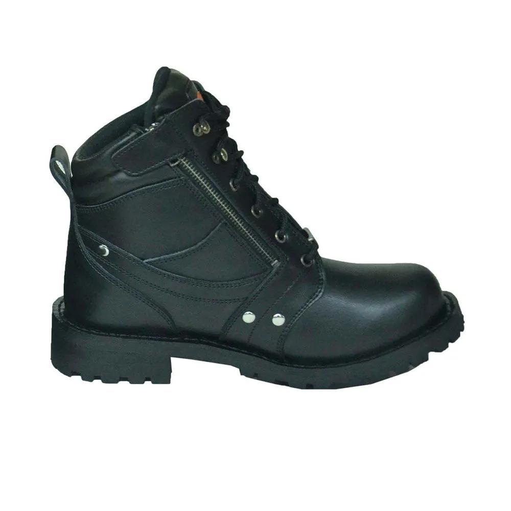 Titanstep - Mens Motorcycle Biker Leather Boots - Unik Just for Bikers - Flyclothing LLC