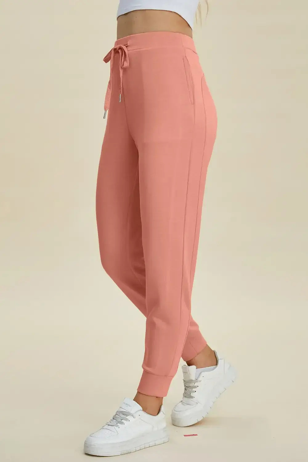 Basic Bae Full Size Air Scuba Drawstring High Waist Joggers - ShopBasicbae - Flyclothing LLC