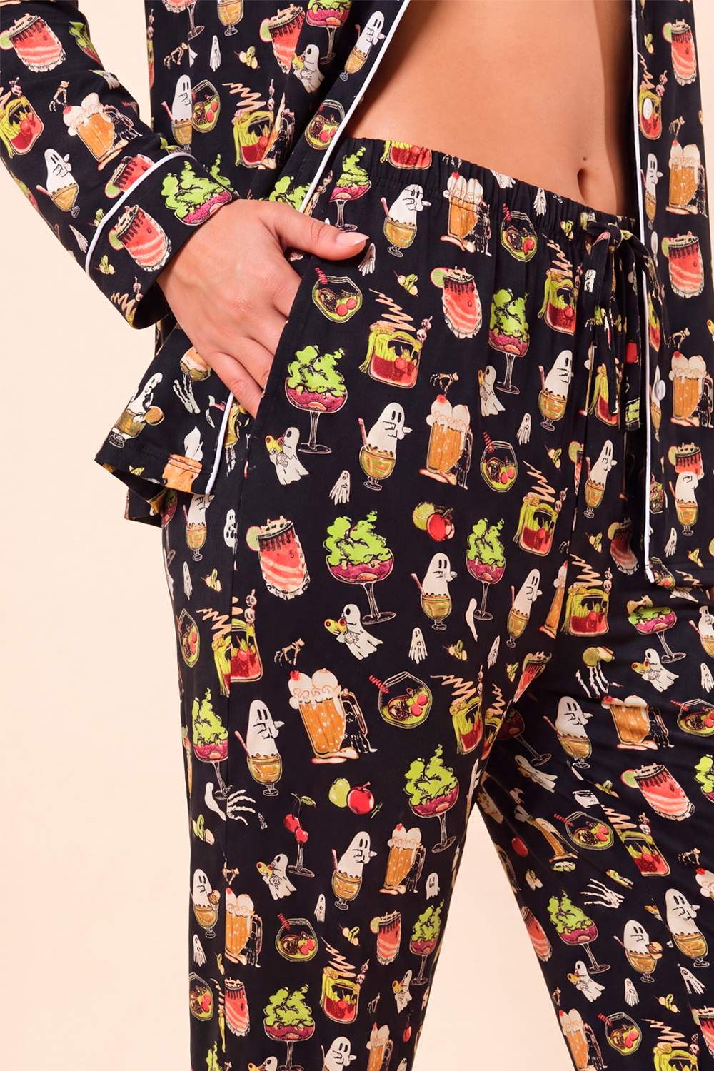 The Potions Pub | Halloween Cocktail SleepDeep™ Women’s Long Sleeve Pajama Set - Shinesty - Flyclothing LLC
