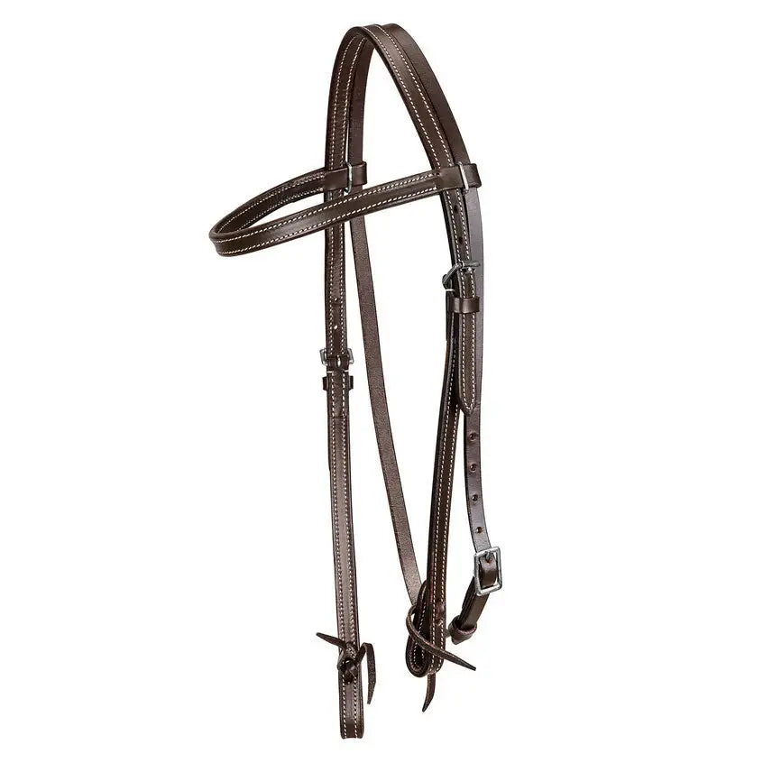TuffRider Western Browband Headstall With Latigo Bit Ties - Breeches.com - Flyclothing LLC