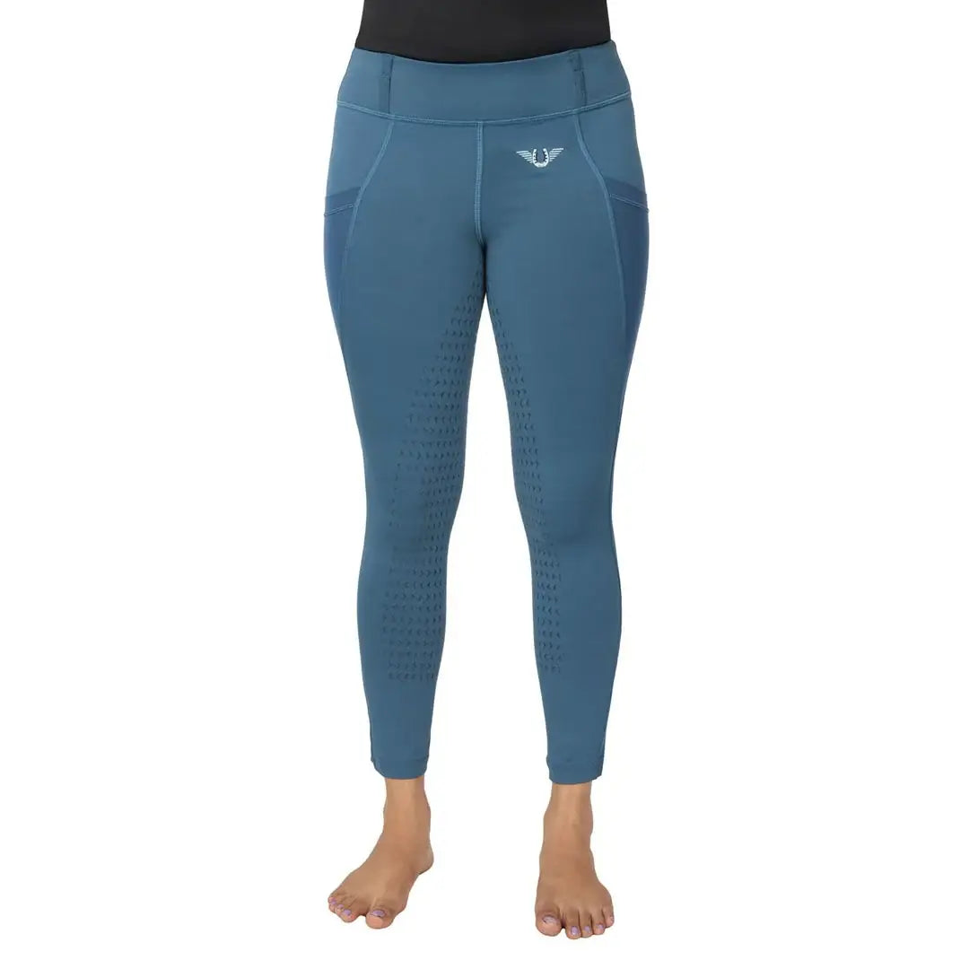 TuffRider Children's Minerva EquiCool Full Seat Tights With Phone Pocket and Loops - Breeches.com - Flyclothing LLC
