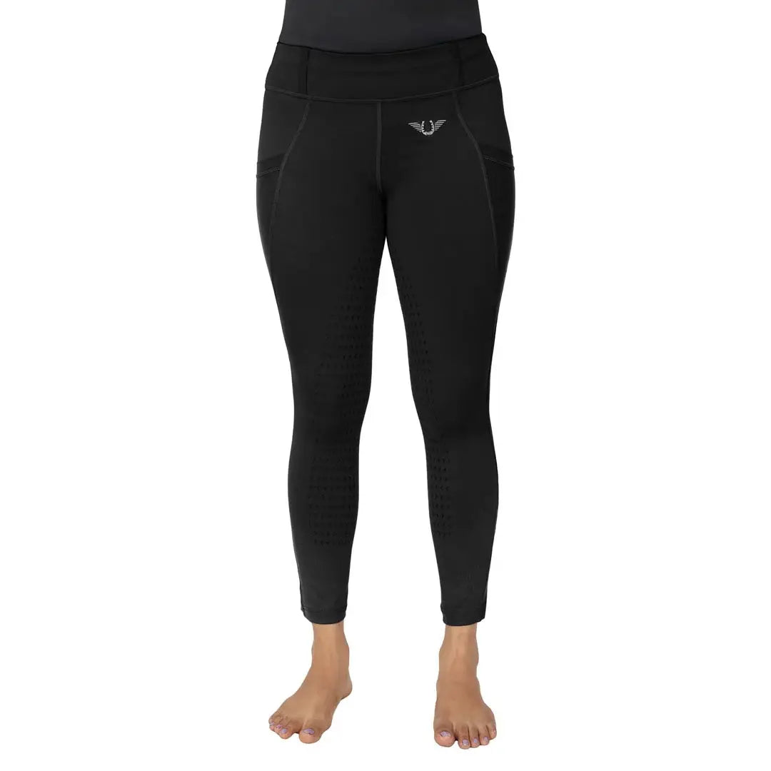TuffRider Children's Minerva EquiCool Full Seat Tights With Phone Pocket and Loops - Breeches.com - Flyclothing LLC