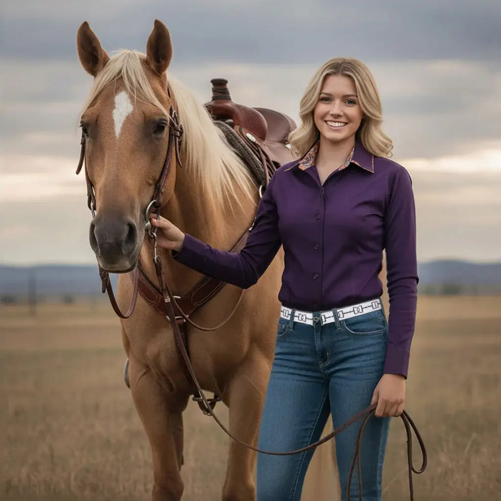 TuffRider Girls ADEY Double Collar Shirt - Breeches.com - Flyclothing LLC