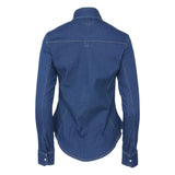 TuffRider Cody Ladies Western Denim Shirt with Covered Zip Closure and Decorative Pearl Snaps - Breeches.com - Flyclothing LLC