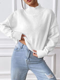 Turtleneck Long Sleeve Sweater - Trendsi