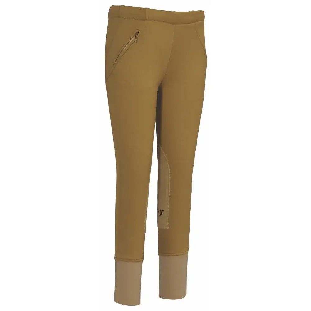 TuffRider Children's Unifleece Pull-On Stretch Fleece Knee Patch Winter Breeches - Breeches.com - Flyclothing LLC